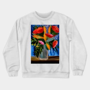 Bright abstract flowers Crewneck Sweatshirt